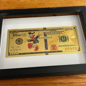 Disney Donald Duck Gold Dollar Frame